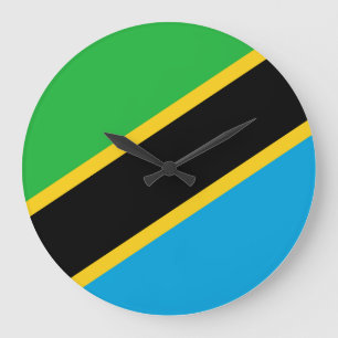 Grande Horloge Ronde Drapeau de Tanzanie