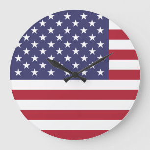 Grande Horloge Ronde Drapeau des États-Unis (américain)