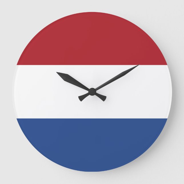 Grande Horloge Ronde Drapeau des Pays-Bas (Recto)