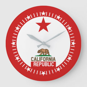 Grande Horloge Ronde Drapeau d'État de la République de Californie Gran