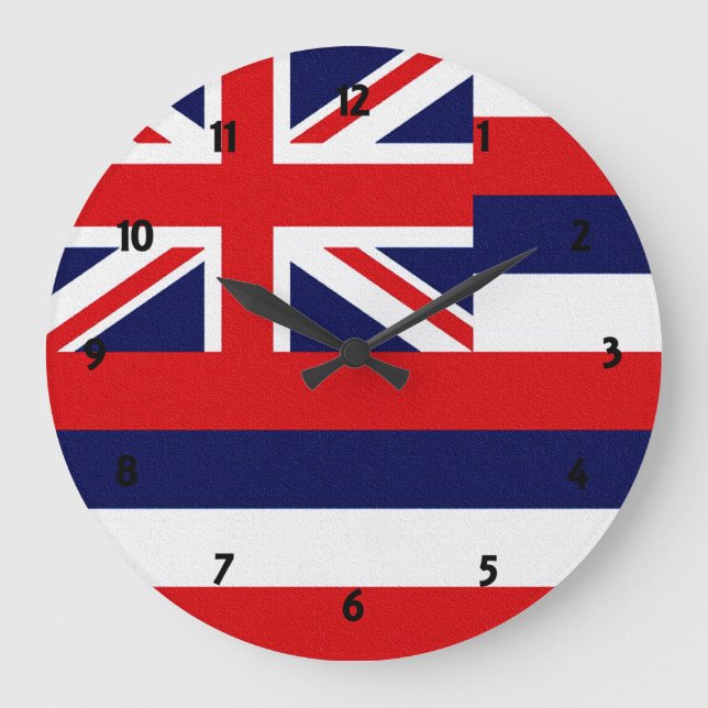 Grande Horloge Ronde Drapeau d'État d'Hawaii (Recto)