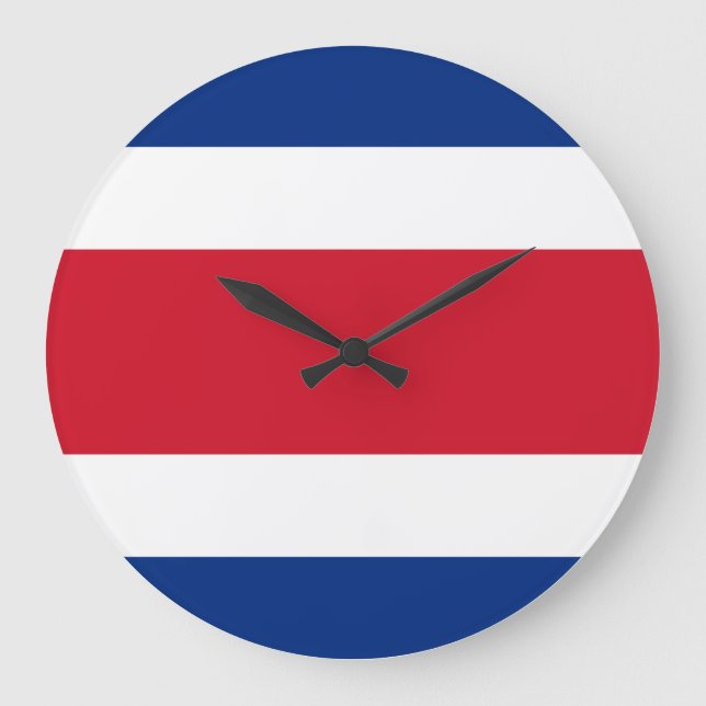 Grande Horloge Ronde Drapeau du Costa Rica (Recto)