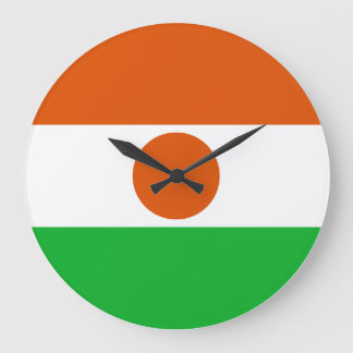 Grande Horloge Ronde Drapeau du Niger