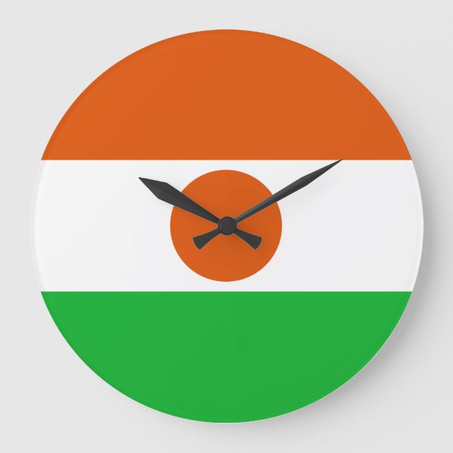 Grande Horloge Ronde Drapeau du Niger (Recto)
