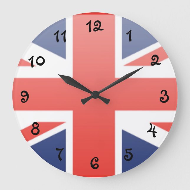 Grande Horloge Ronde Drapeau du Royaume-Uni (Recto)