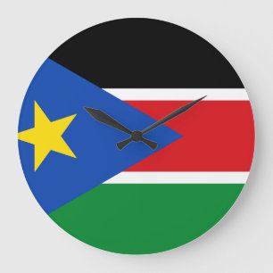 Grande Horloge Ronde Drapeau du Soudan du Sud