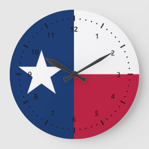 Grande Horloge Ronde Drapeau du Texas, drapeau de l'État américain