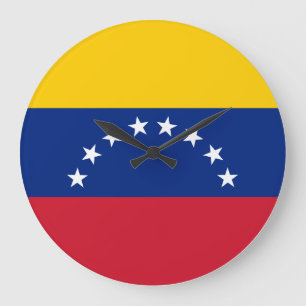Grande Horloge Ronde Drapeau du Venezuela