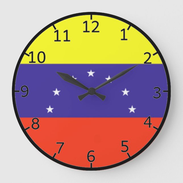 Grande Horloge Ronde Drapeau du Venezuela (Recto)