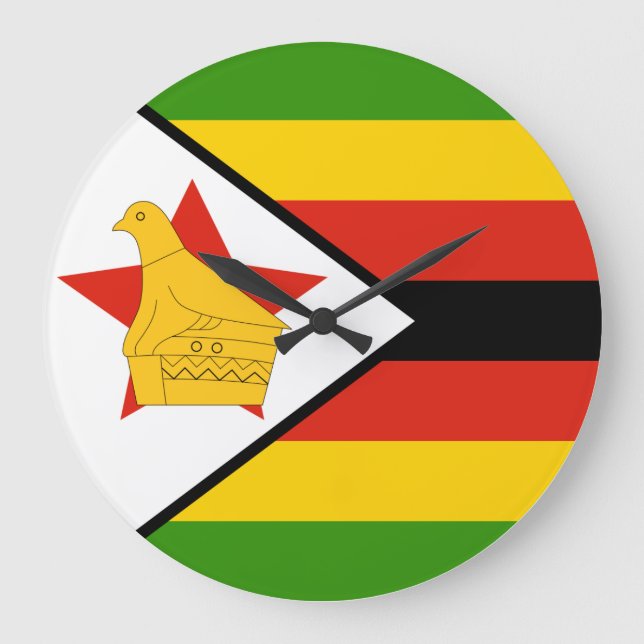 Grande Horloge Ronde Drapeau du Zimbabwe (Recto)