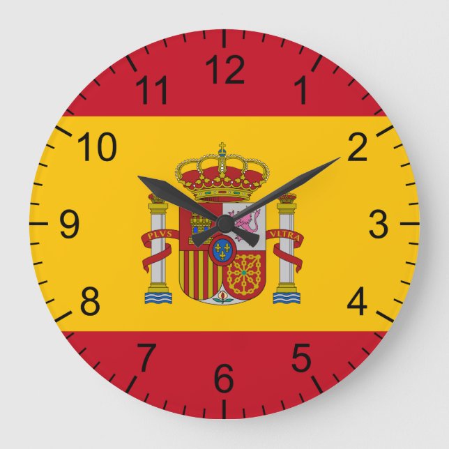 Grande Horloge Ronde Drapeau espagnol (Recto)