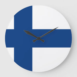 Grande Horloge Ronde Drapeau finlandais