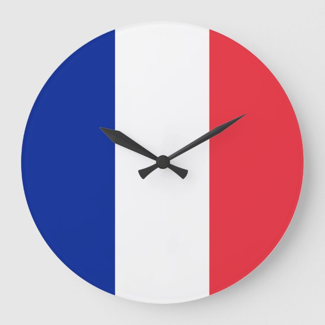 Grande Horloge Ronde Drapeau français (Recto)