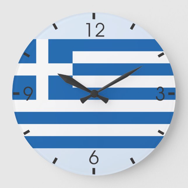 Grande Horloge Ronde Drapeau grec (Recto)