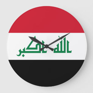 Grande Horloge Ronde Drapeau Iraq (Iraq)