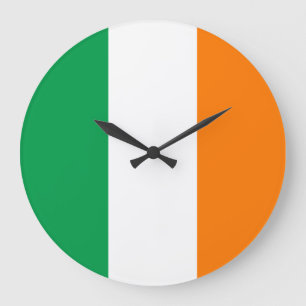 Grande Horloge Ronde Drapeau irlandais