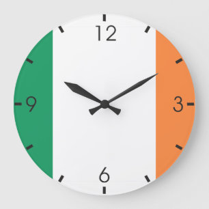 Grande Horloge Ronde Drapeau irlandais