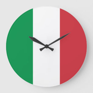 Grande Horloge Ronde Drapeau italien