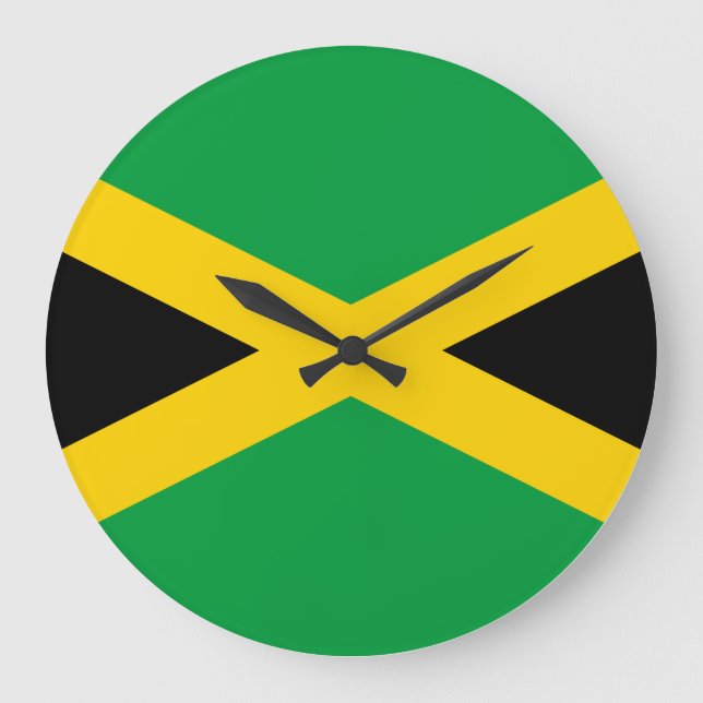 Grande Horloge Ronde Drapeau jamaïcain (Recto)