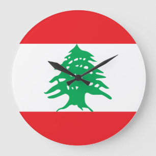 Grande Horloge Ronde Drapeau libanais