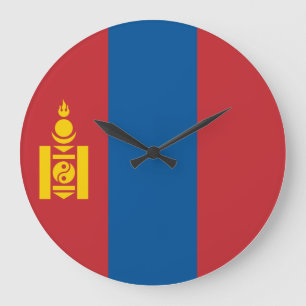 Grande Horloge Ronde Drapeau mongol