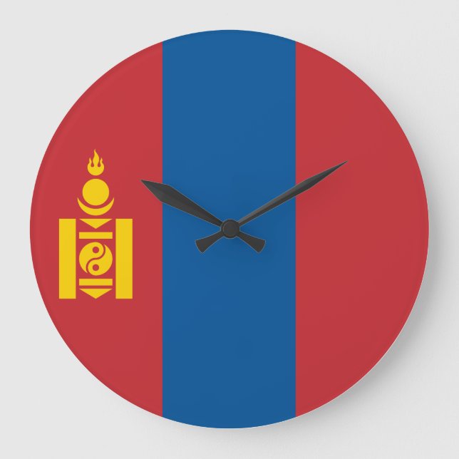 Grande Horloge Ronde Drapeau mongol (Recto)