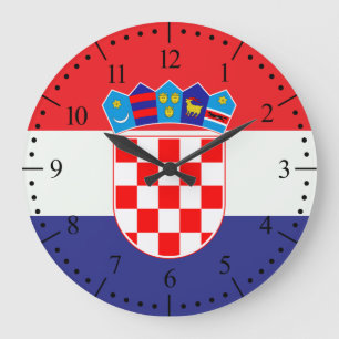 Grande Horloge Ronde Drapeau national croate Cadeaux patriotiques