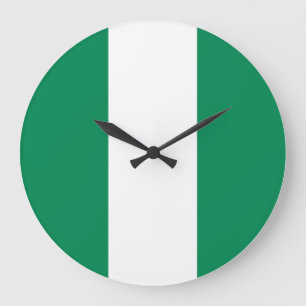 Grande Horloge Ronde Drapeau nigérian
