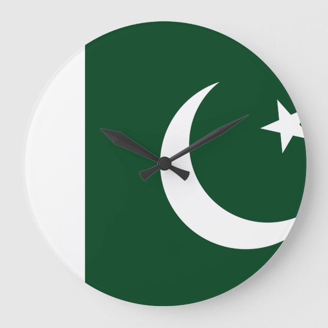 Grande Horloge Ronde Drapeau pakistanais (Recto)