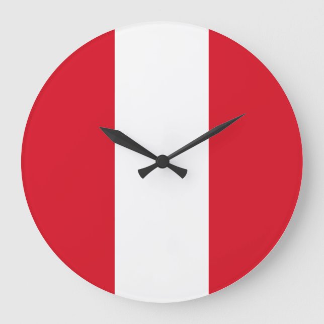 Grande Horloge Ronde Drapeau péruvien (Recto)