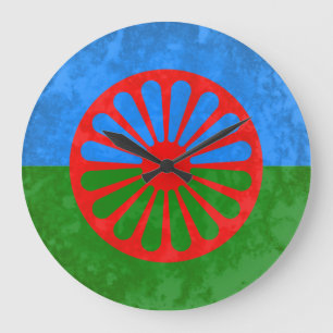 Grande Horloge Ronde Drapeau romani