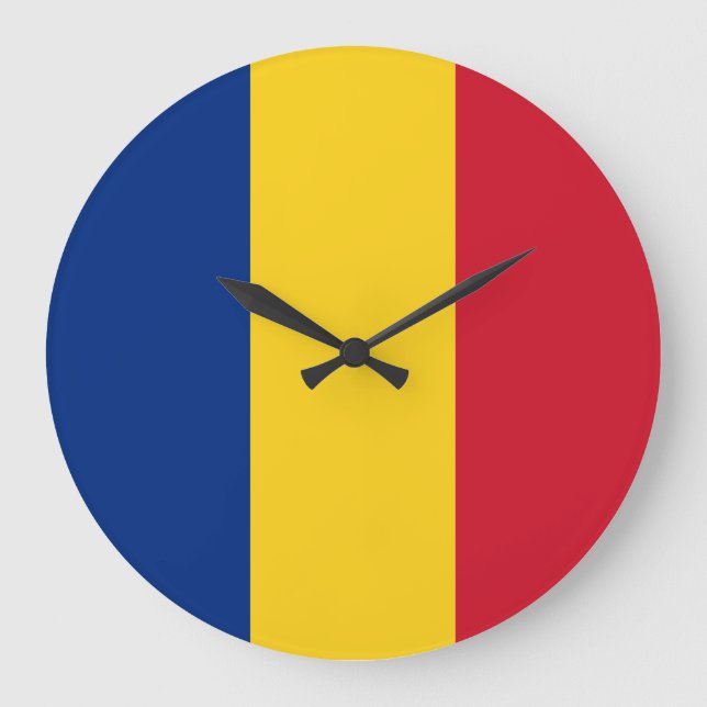 Grande Horloge Ronde Drapeau roumain (Recto)