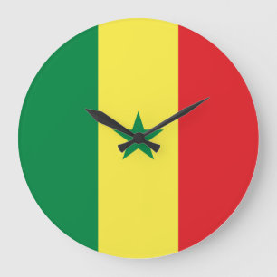 Grande Horloge Ronde Drapeau sénégalais