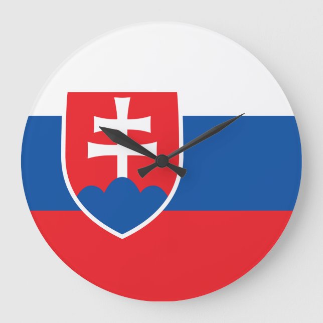Grande Horloge Ronde Drapeau Slovaquie (Recto)