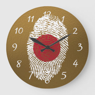 Grande Horloge Ronde Drapeau tactile japonais