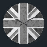 Grande Horloge Ronde Drapeau vintage Royaume-Uni 3<br><div class="desc">Drapeau vintage Royaume-Uni</div>
