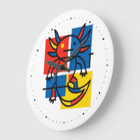 Drôle de motif d'art abstrait Axolotl Piet Mondria