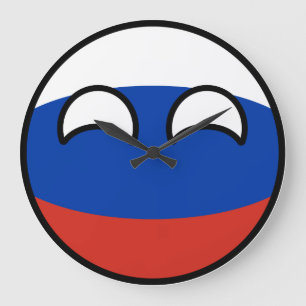 Grande Horloge Ronde Drôle Trending Geeky Russia Countryball