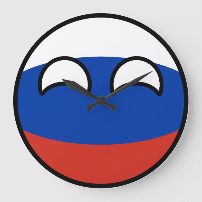 Grande Horloge Ronde Drôle Trending Geeky Russia Countryball (Recto)