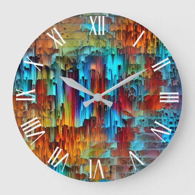 Grande Horloge Ronde Drop Color Wall Art Dream (Recto)
