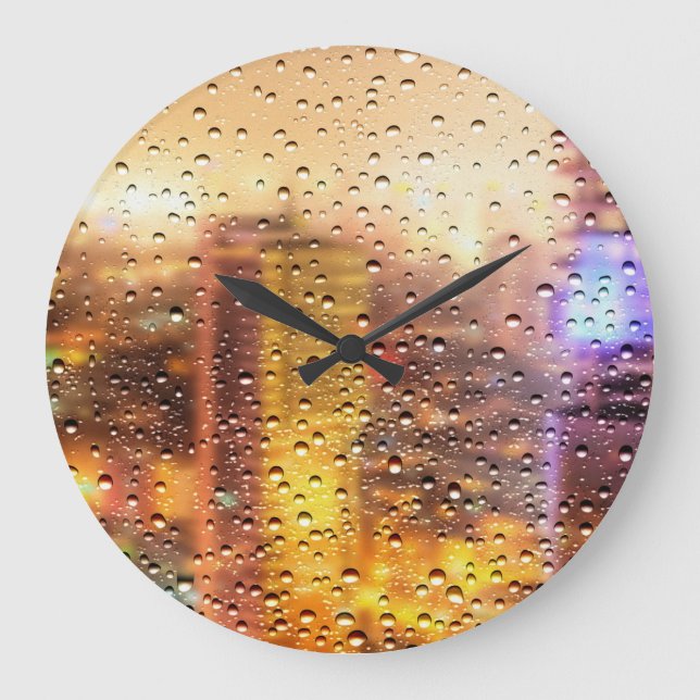 Grande Horloge Ronde Droplets d'eau (Recto)