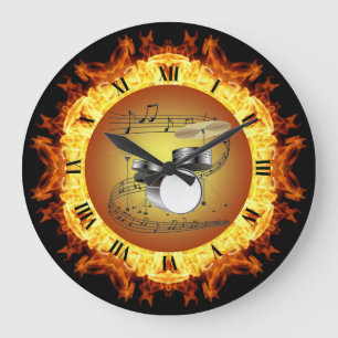 Grande Horloge Ronde Drum Set Fire Creation #3