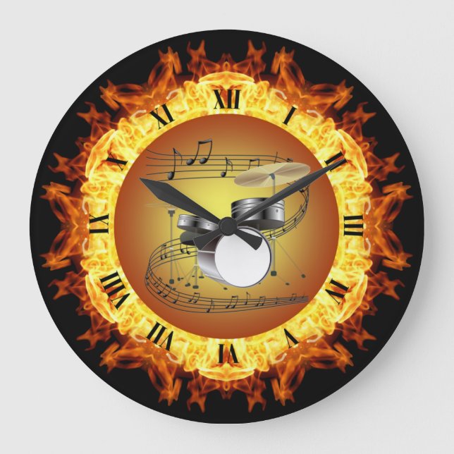 Grande Horloge Ronde Drum Set Fire Creation #3 (Recto)