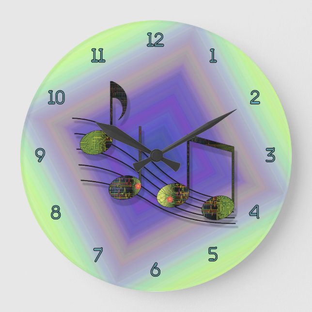 Grande Horloge Ronde Dubstep notes clock (Recto)