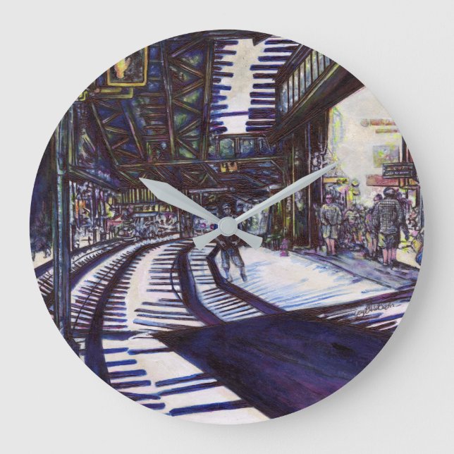 Grande Horloge Ronde Dusting the Piano (Recto)