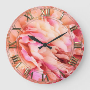 Grande Horloge Ronde Duvet de pivoine