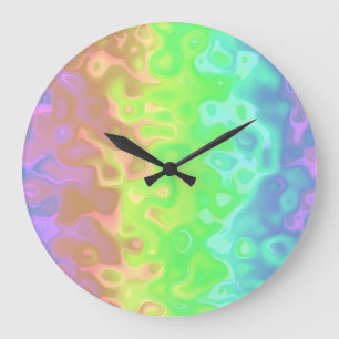 Grande Horloge Ronde Eau Arc-en-ciel