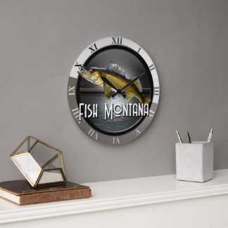 Grande Horloge Ronde Eau de la lune et brochet de walleye