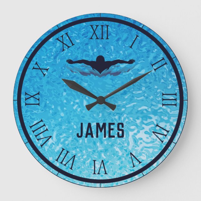 Grande Horloge Ronde Eau De La Piscine (Recto)