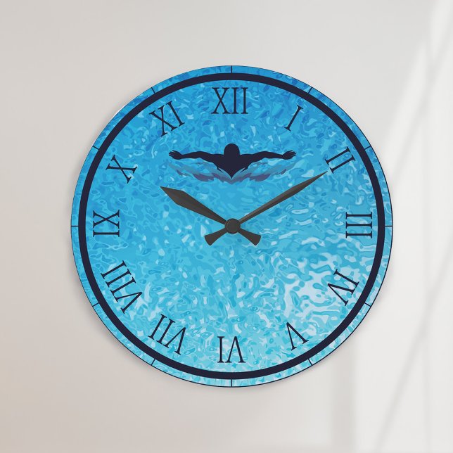 Grande Horloge Ronde Eau De La Piscine (Créateur téléchargé)